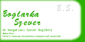 boglarka szever business card